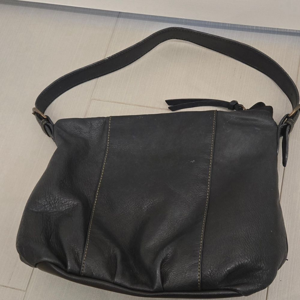 St John's Bay Leather Boho Bag.